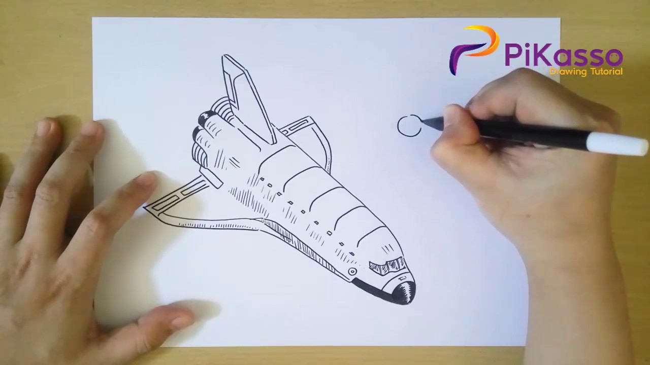 How to Draw a Spaceship step by step easy