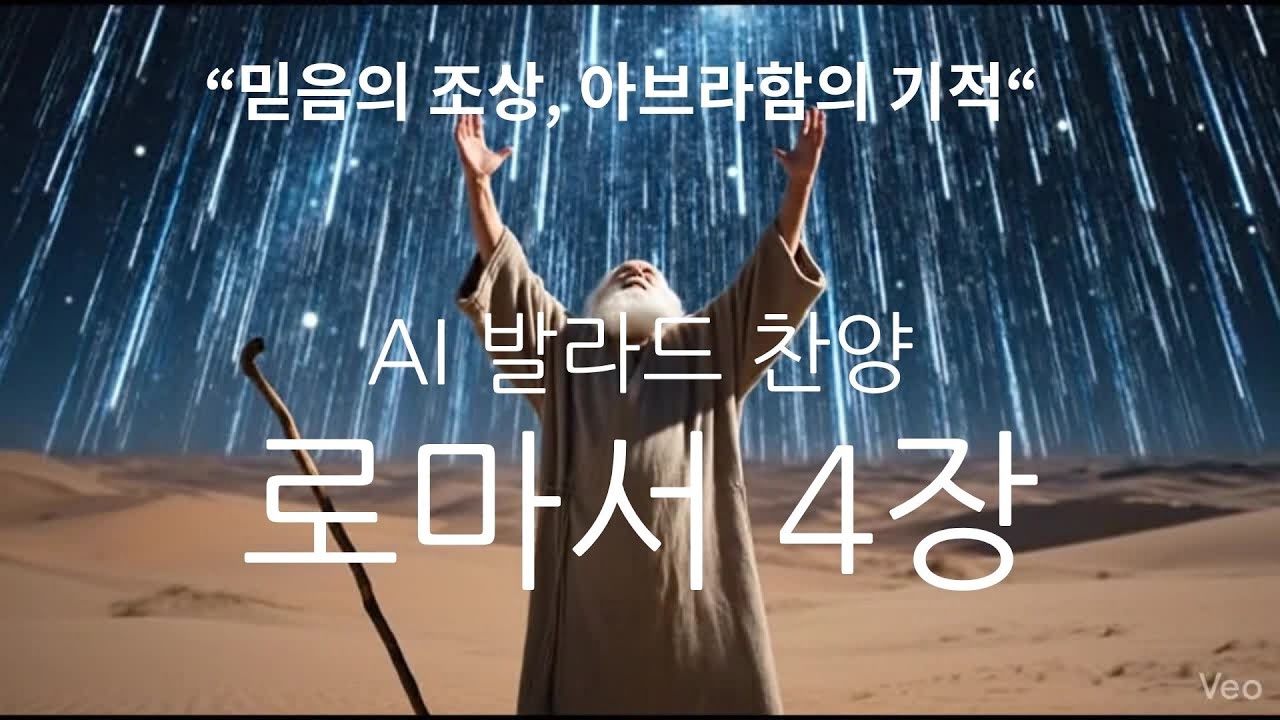 로마서 4장 클래식 찬송 | 행함이 아닌 믿음으로 얻는 약속 (4K AI 슬라이드)