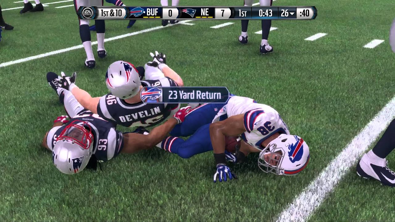 Madden 16 Gameplay Bills vs Patriots (PS4) 60FPS
