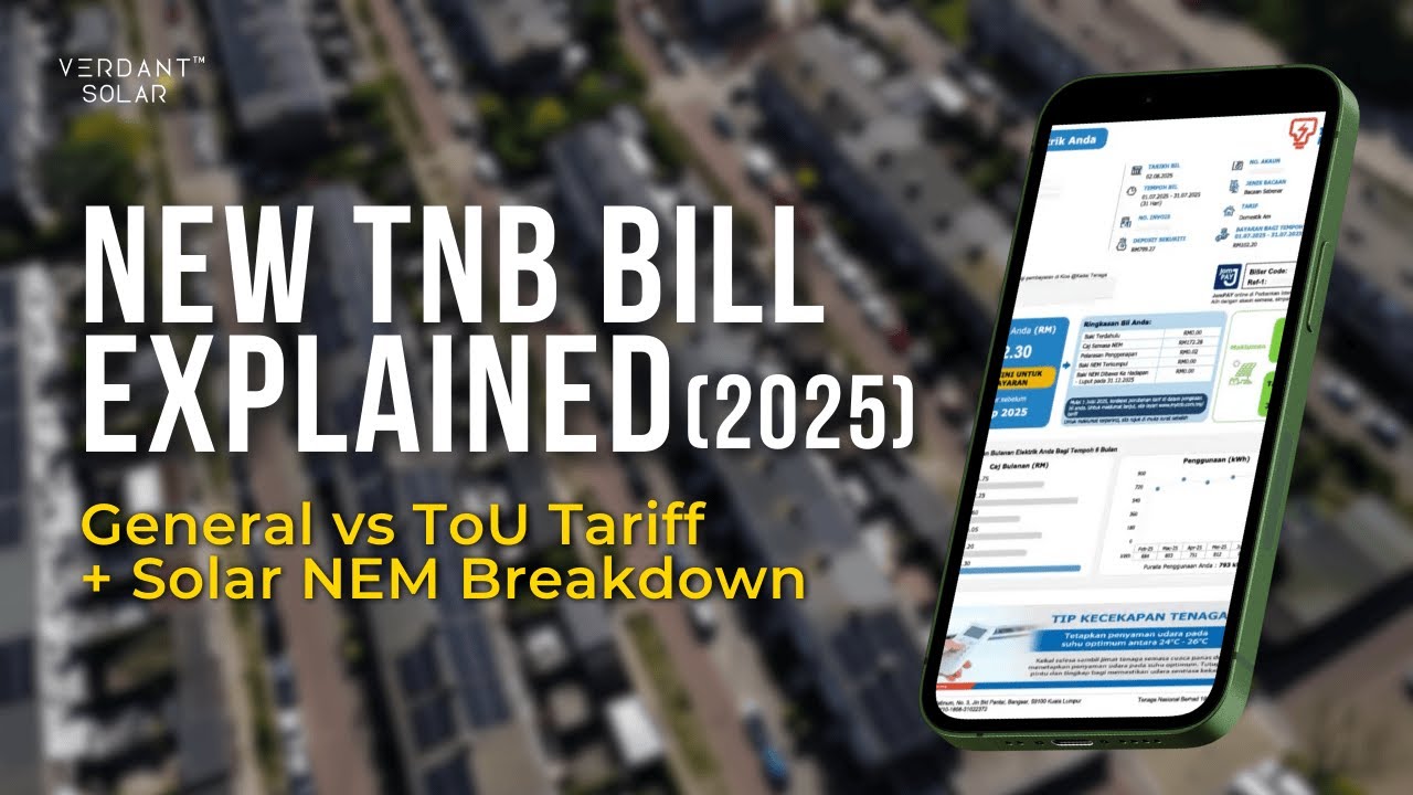 New TNB Bill Explained (2025) | General vs ToU Tariff + Solar NEM Breakdown