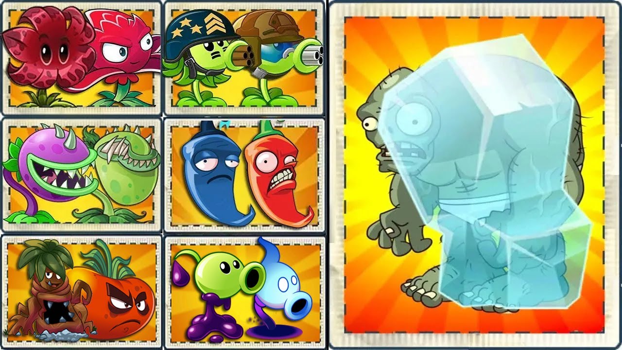 PvZ 2 Random Team Plant Vs Team 5 Frozen Gargantuar Zombie - Which Team Plant Will Win?