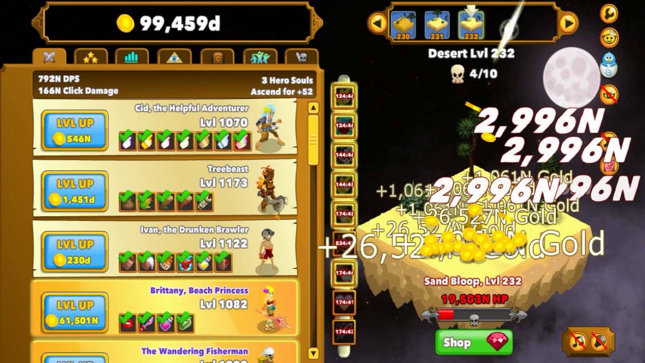 Clicker Heroes Never Ending Powerup Glitch?!
