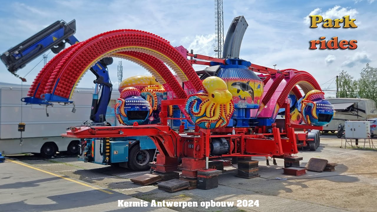 Antwerpen Sinksenfoor opbouw deel 1 Kermis 2024