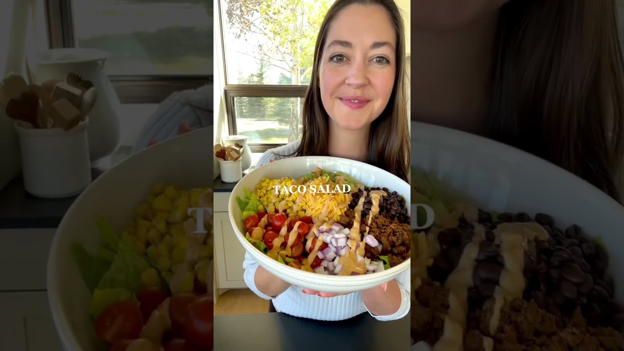 Taco Salad with Chipotle Ranch Dressing! 🌮