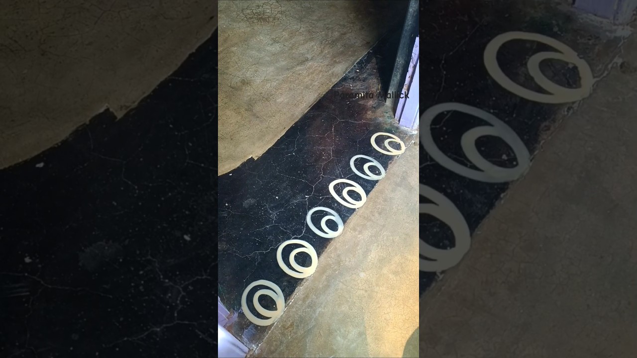 🌻 Bengali style alpona design #alpona #alponadesign #laxmipuja #diwali #shorts