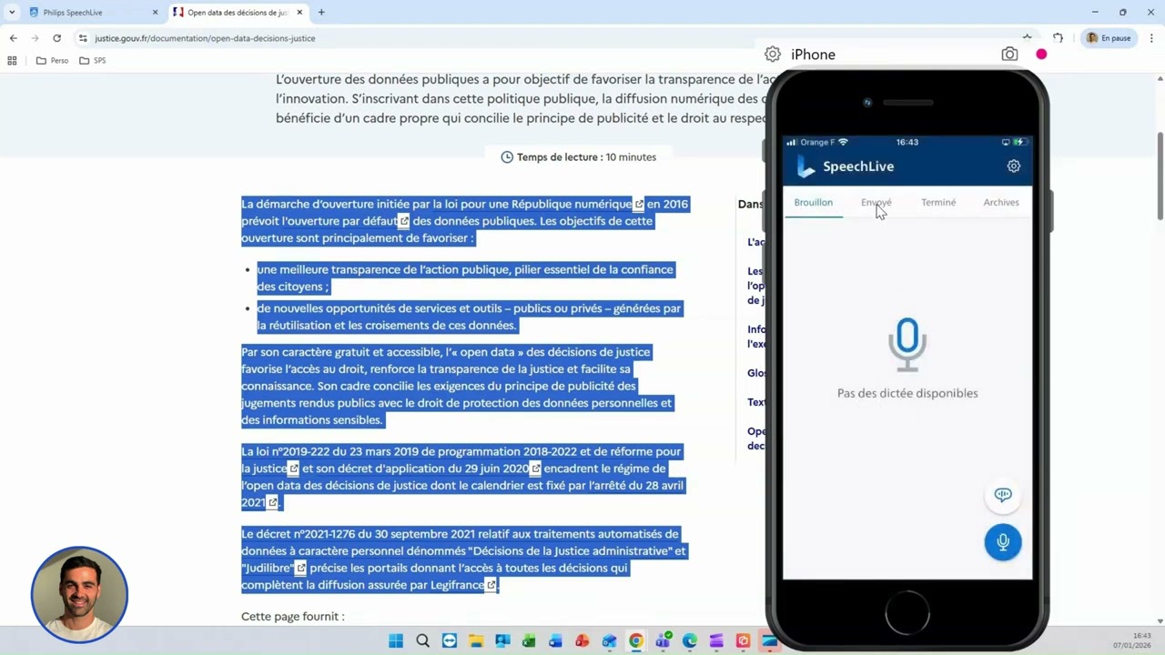 Tuto: L'IA via l'application SpeechLive sur Smartphone - Résumés et perspectives