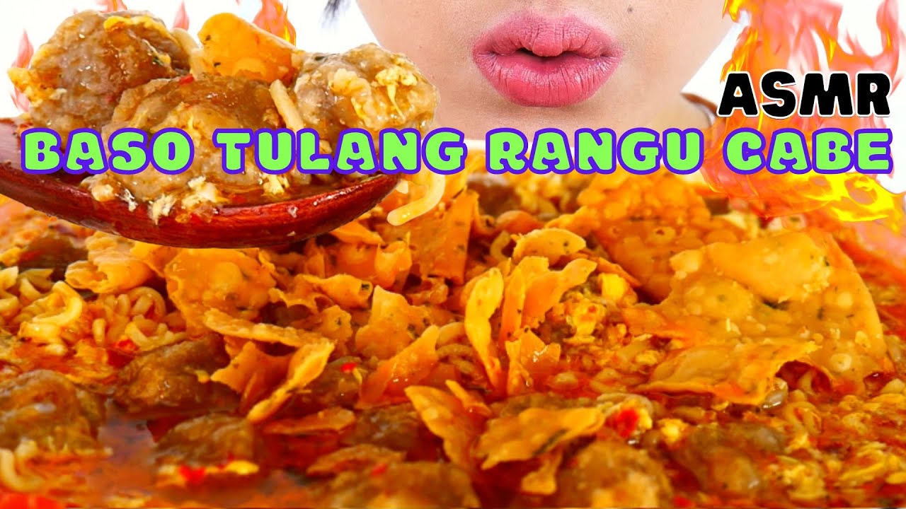 KENA MENTAL🥴😳 ASMR BASO TULANG RANGU GORENG DIKUAHIN CABE!!