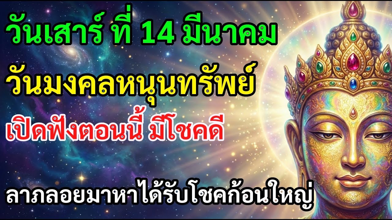 ⛪ วันเสาร์ ที่ 14 มีนาคม วันมงคลหนุนทรัพย์ เปิดฟังตอนนี้ มีโชคดี รวยเร็วทันใจชอบ