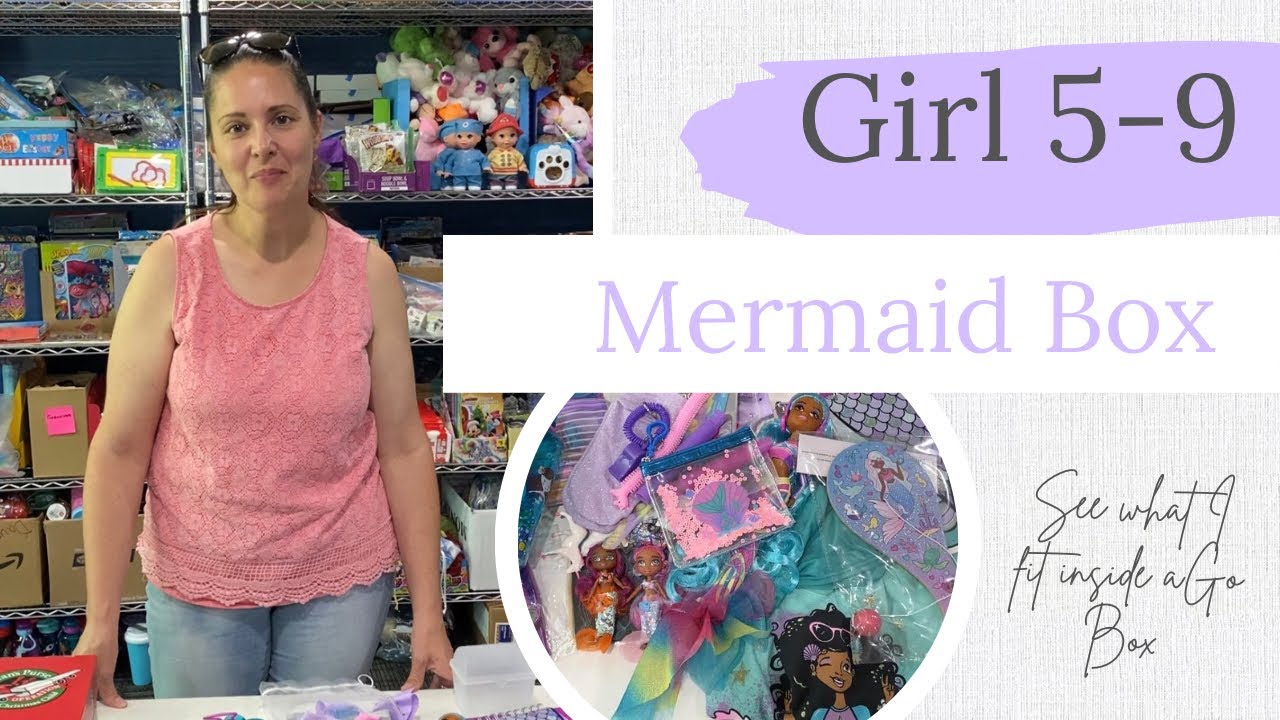 Operation Christmas Child OCC Girl 5-9 Shoebox Unboxing Mermaid Theme!