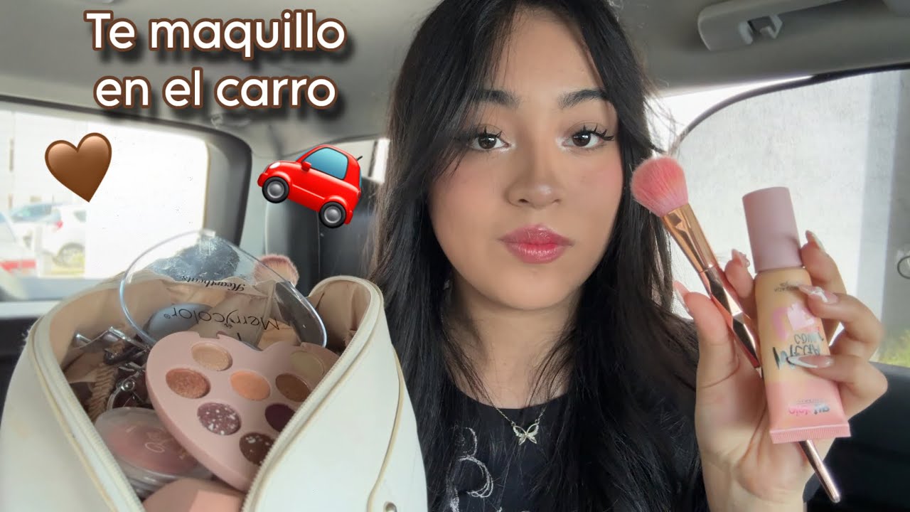 ASMR se nos hace tarde y te maquillo en el coche 💄🚘 