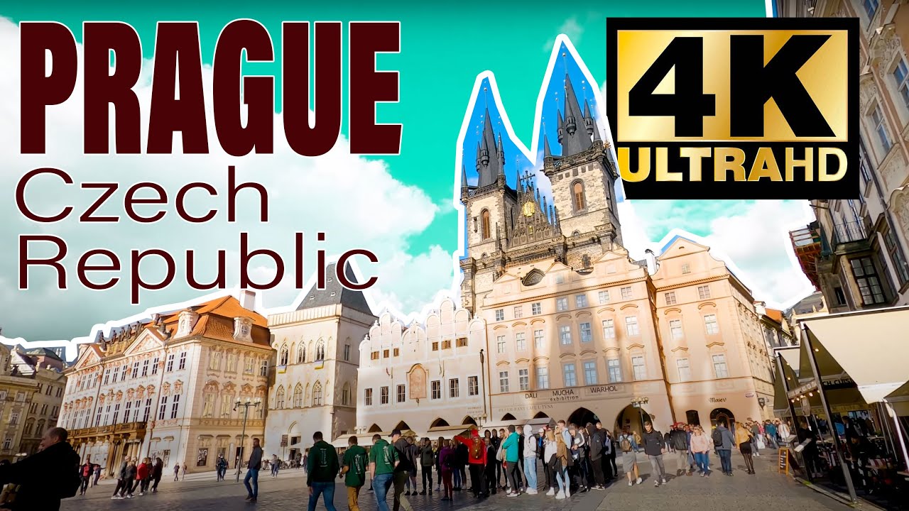 Прага, Чешская Республика 🇨🇿 - Знаковые достопримечательности в 4K UHD пешеходный тур (2022)