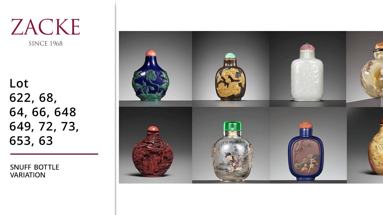 Lot 622, 68, 64, 66, 648, 649, 72, 73, 653 & 63: SNUFF BOTTLE VARIATION