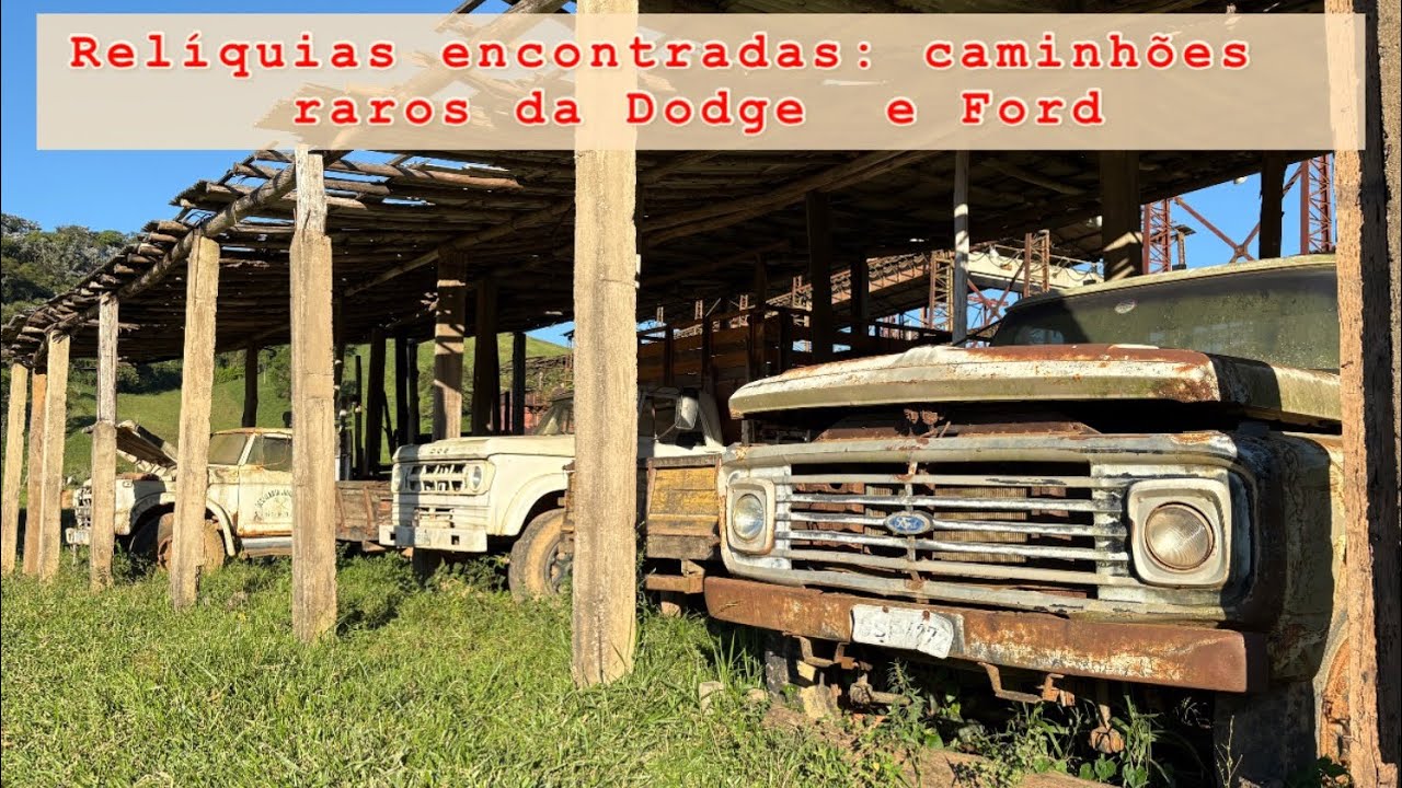 Relíquias encontradas: caminhões  raros da Dodge  e Ford. Achados incríveis! 