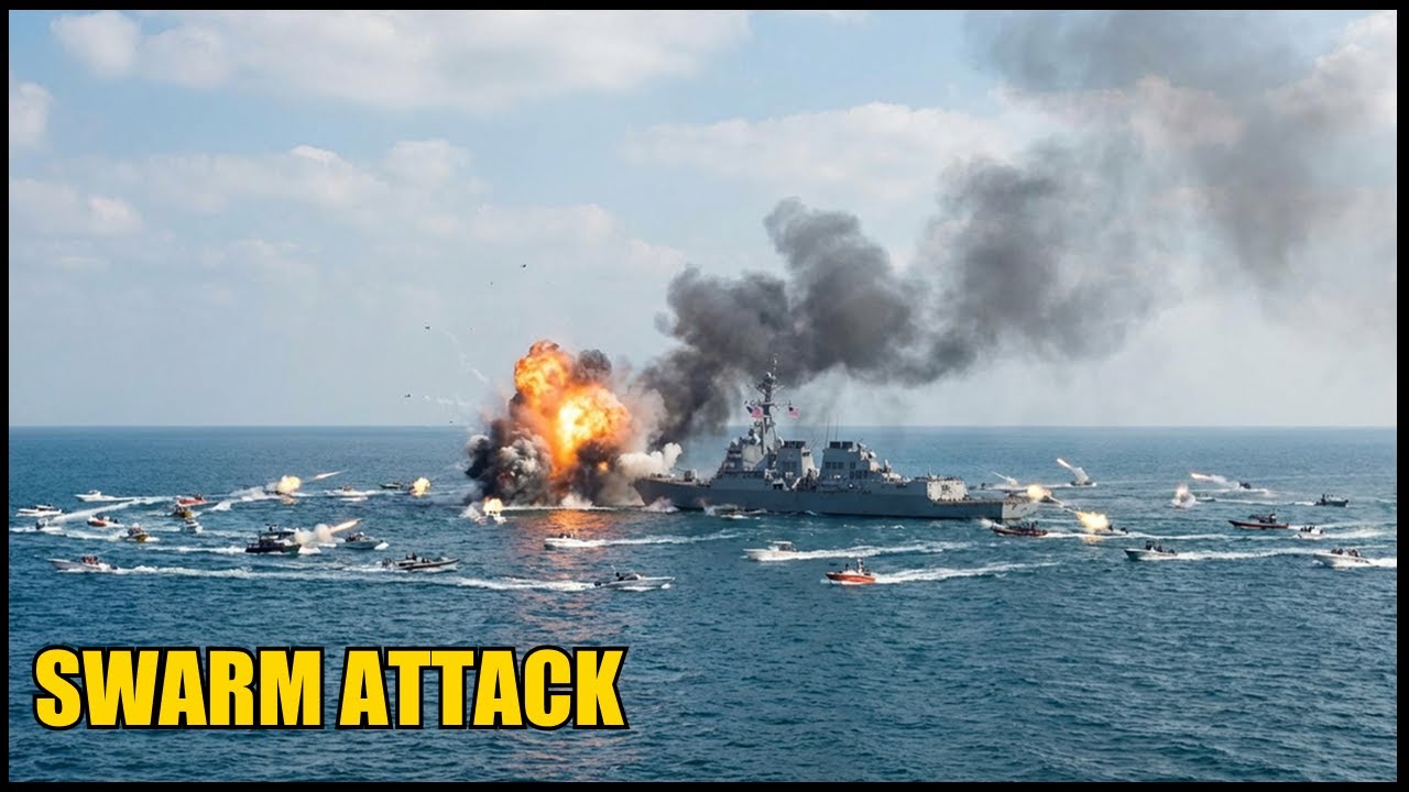 40 Iranian Speedboats Swarm US Navy
