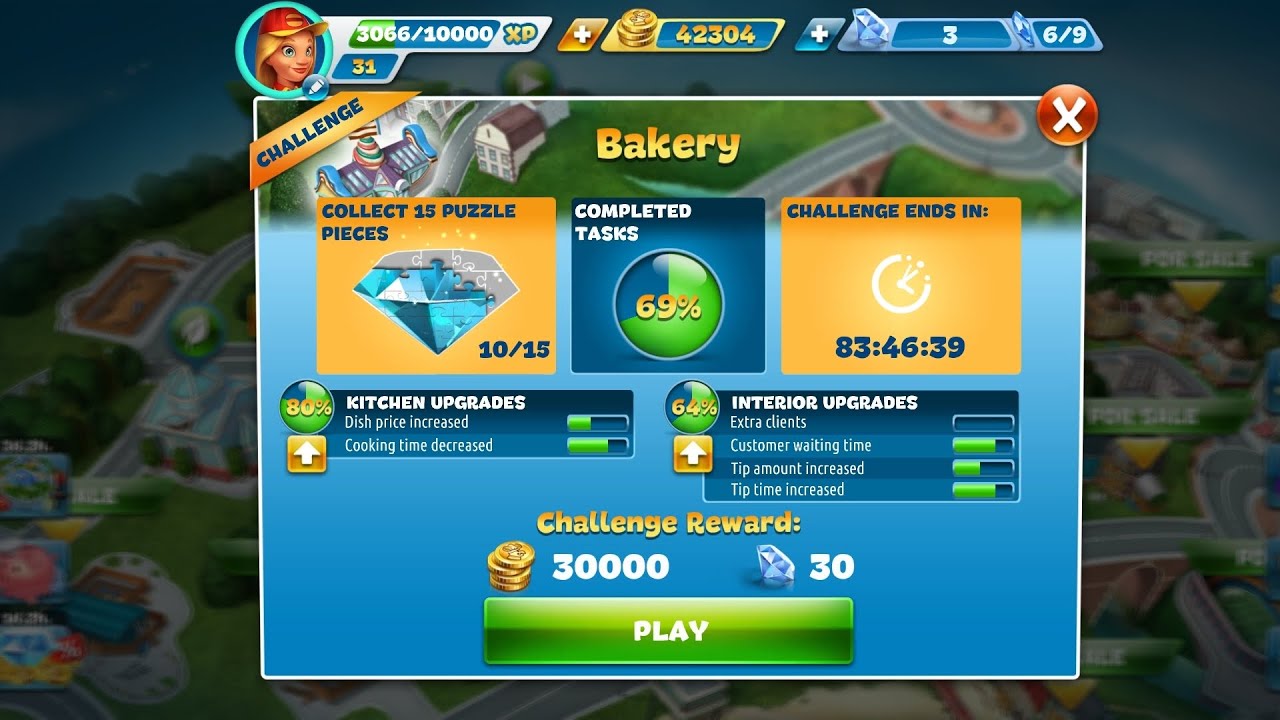 Cooking Fever Bakery Challenge Speedrun and Review (Entry was 14 Gems)