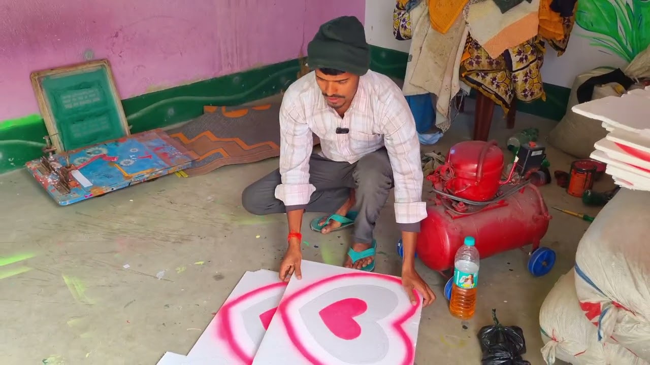 How to make a stencil! bnana etna asan h !!painter_nirmal 