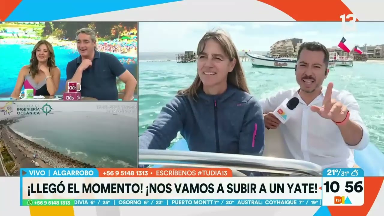 Llegamos hasta Algarrobo y paseamos en yate | Tu Día | Canal 13