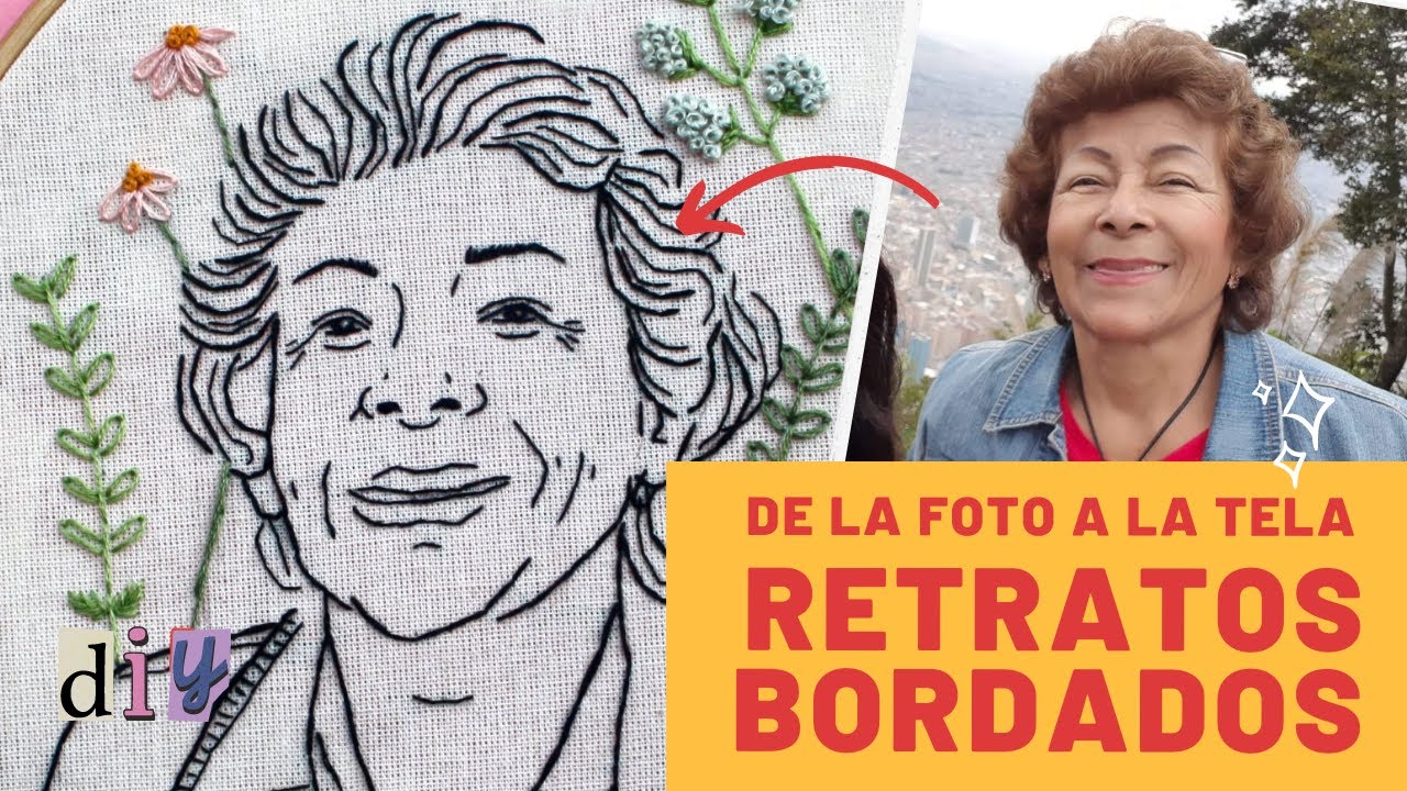 📷 Cómo sacar el BOCETO de una fotografía para BORDAR 🆃🆄🆃🅾🆁🅸🅰🅻 Cómo hacer RETRATOS a mano y digital ✨