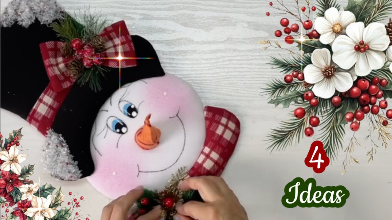 4 Hermosas MANUALIDADES NAVIDE&Ntilde;AS/ Carteles Navide&ntilde;os /DIY Christmas Decor / Artesanato