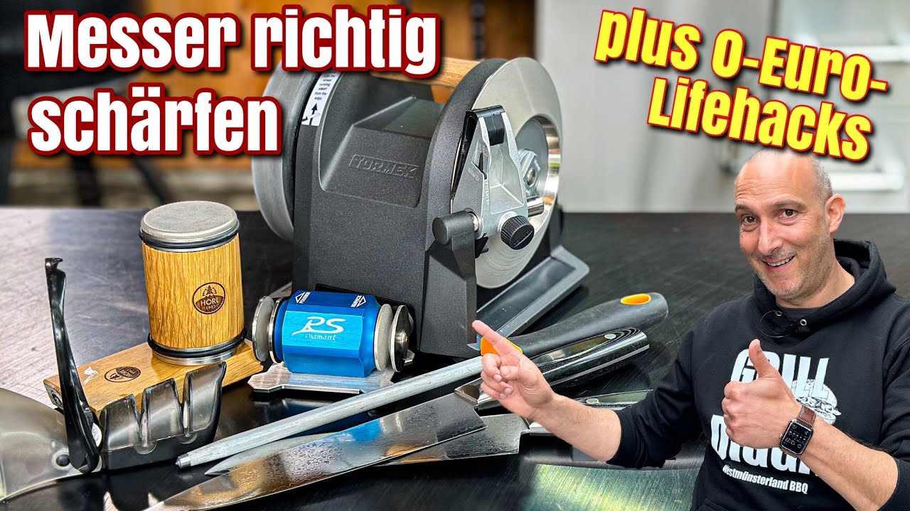 Messer richtig schärfen - plus 3 Lifehacks im Test - Westmünsterland BBQ
