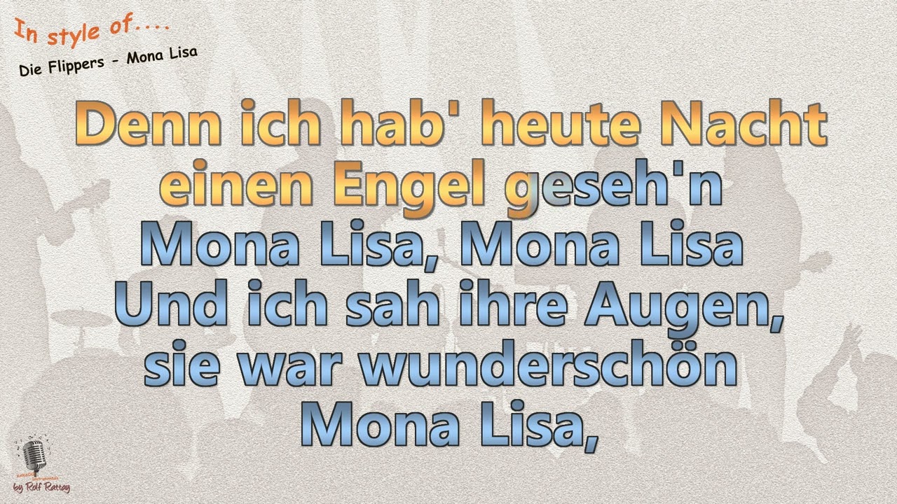 Die Flippers - Mona Lisa - Instrumental und Karaoke