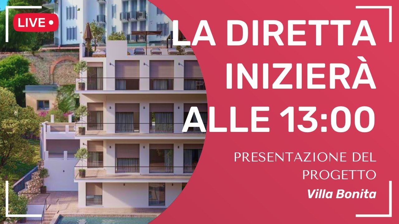 Diretta di presentazione del progetto “Villa Bonita”, Alassio (SV)