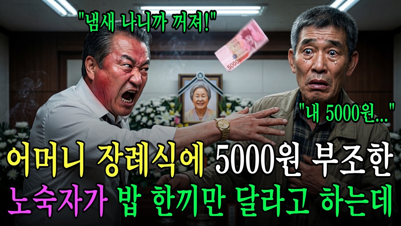 어머니 장례식에 5000원 부조한 노숙자가 밥 한끼만 달라고 하는데... | 오디오드라마 가족사연 감동사연 반전사연 노후사연 유산사연 실제사연