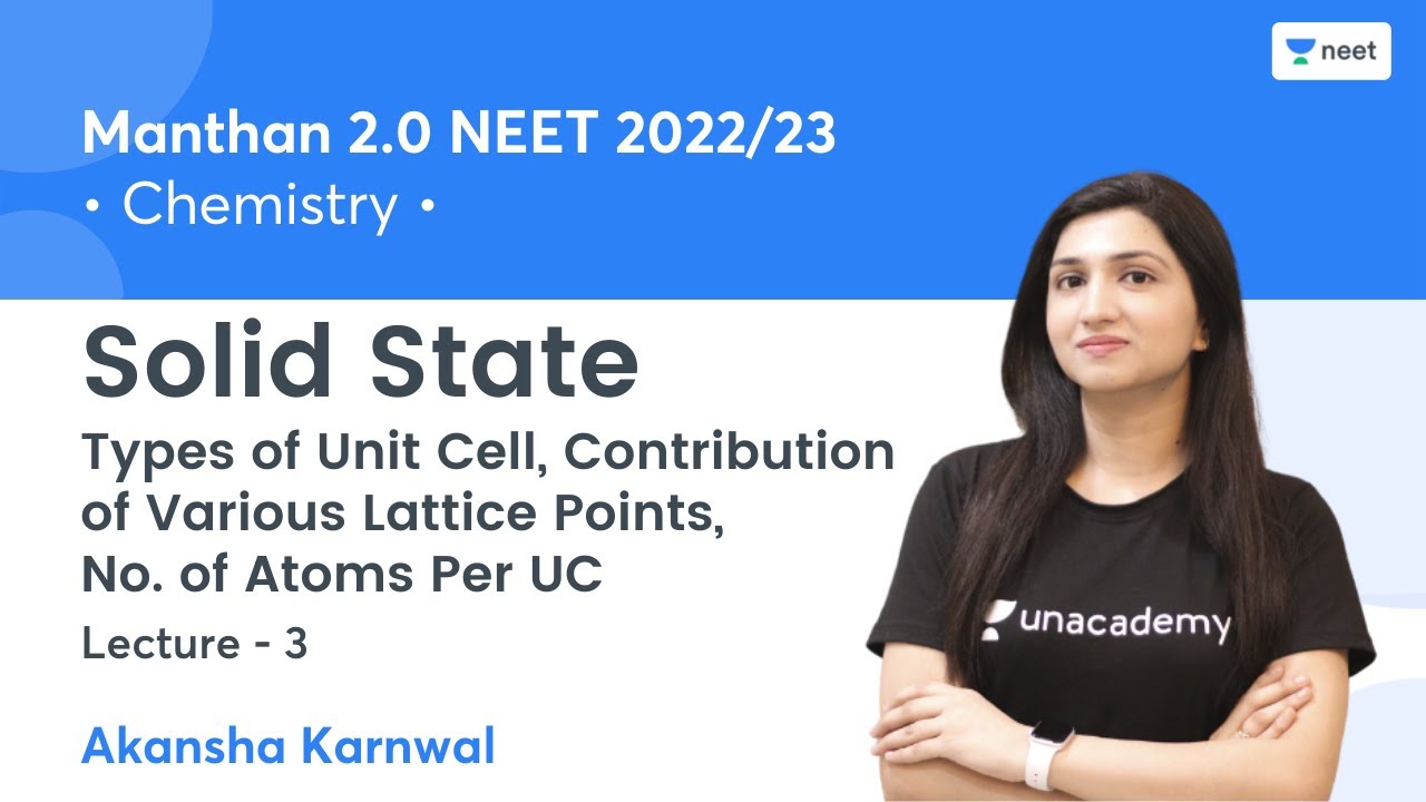Solid State | Types of Unit Cell, Contribution of Various Lattice Points | L3 | Akansha Karnwal