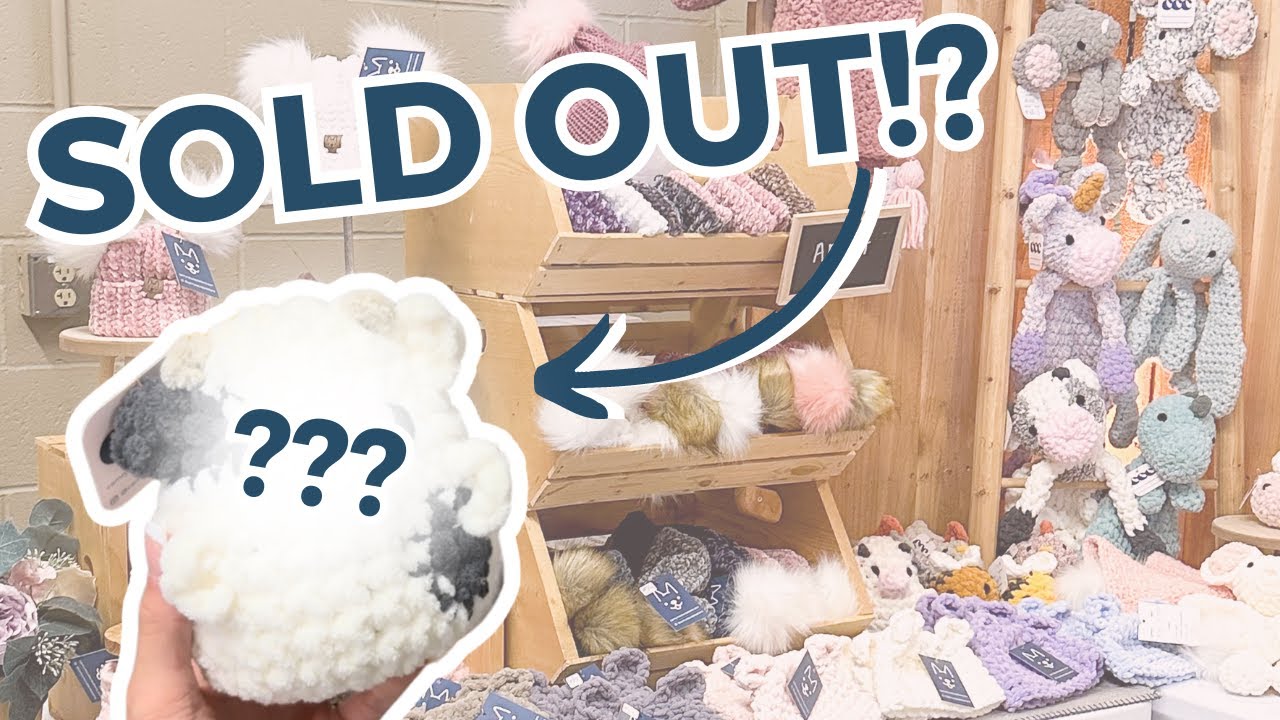 I can’t believe how much I sold at this craft show!😳 CROCHET MARKET VLOG! 🧶