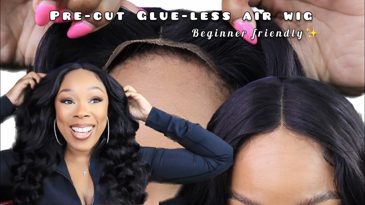 VERY Detailed REALLY GLUE-LESS Air wig Review from UNice wigs ✨
