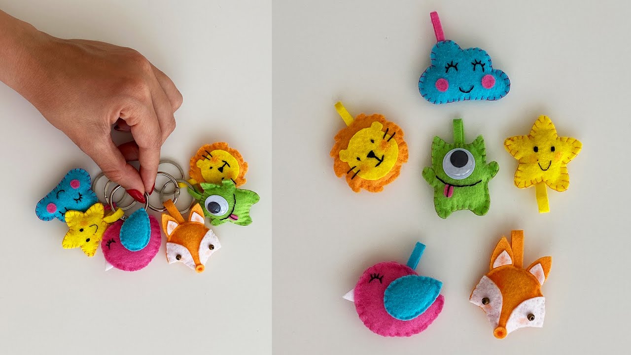 felt craft/felting/felt art/felt diy/felt animal/felt keytag/felt keychain/جاسویچشی نمدی/ نمددوزی