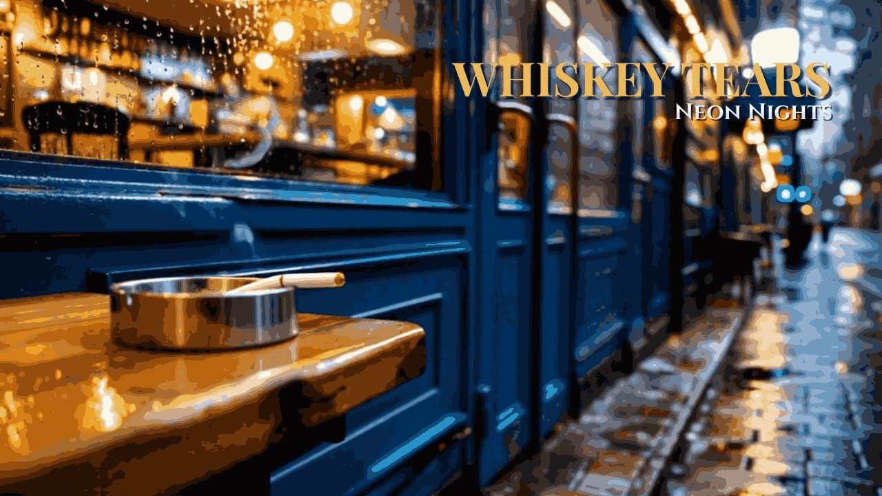 Whiskey Tears Under Neon Lights | Slow Emotional Blues Guitar for Lonely Nights