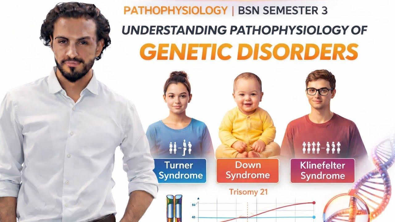 Genetic Disorders | Turner's, Down's & Klinefter's syndrome | Pathophysiology | Tutor