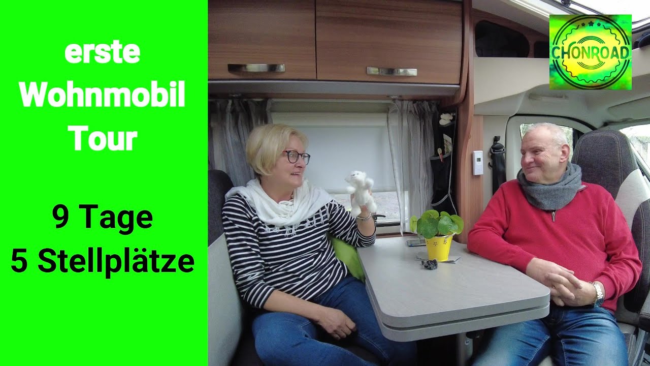 erste Wohnmobil Tour, 9 Tage, 5 Stellplätze