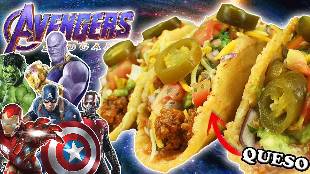 Tacos de LOS VENGADORES END GAME ¡Con TORTILLA de QUESO! 🧀