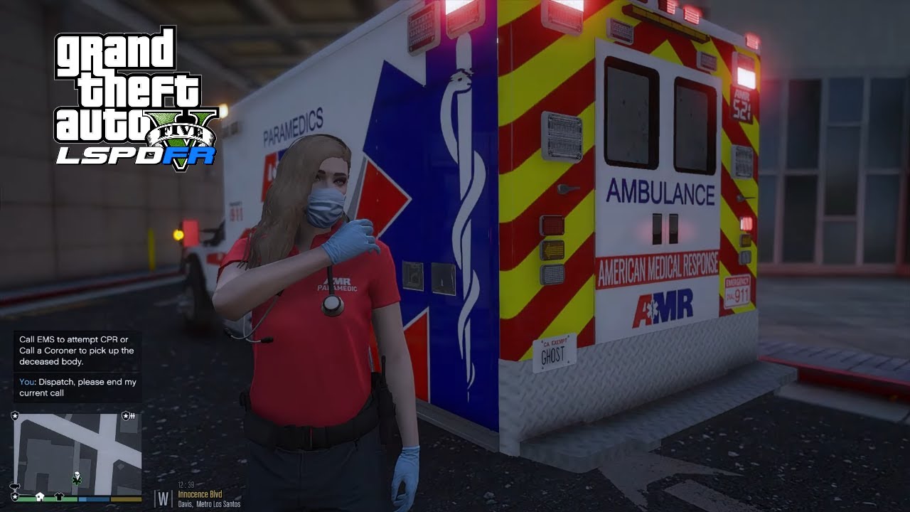 Gta 5 Lspdfr Playing As Female AMR EMS - First Responder/Paramedic Mods #lspdfr #gta5 #gta