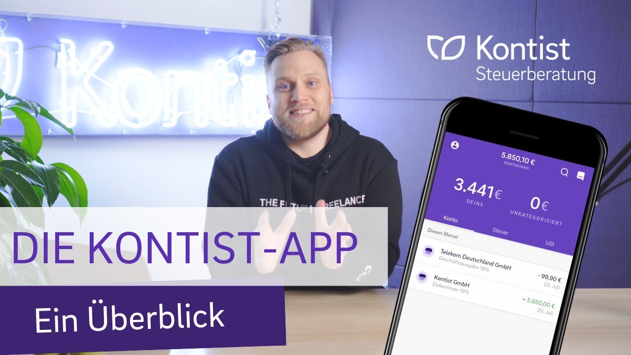 Überblick über die Kontist-App | So funktioniert Kontist | Geschäftskonto für Selbständige