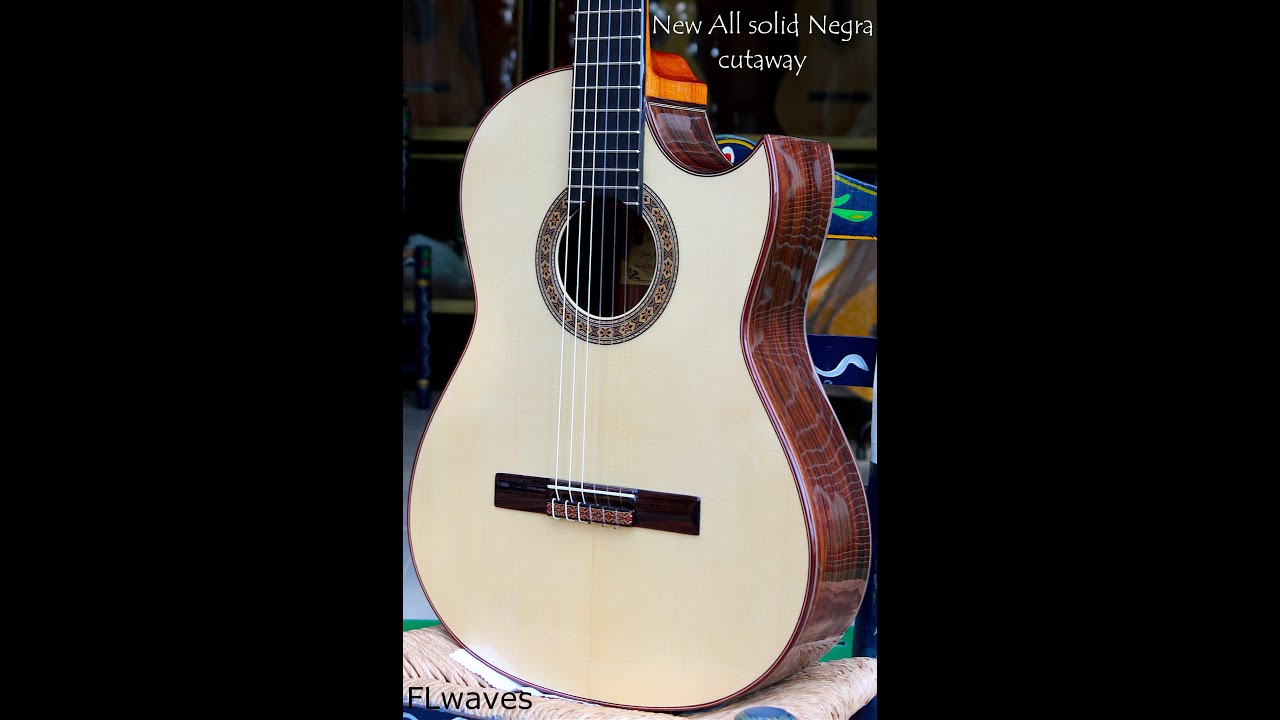 FLwaves Florentine cutaway flamenco negra guitar