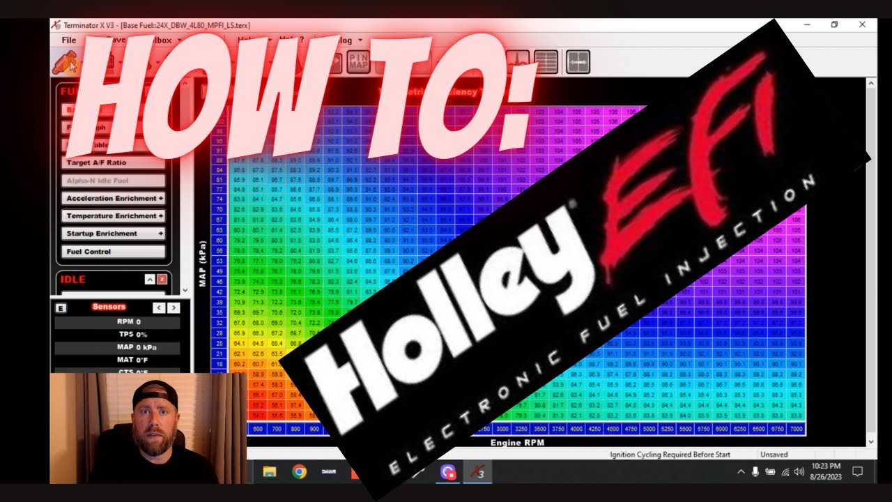 How To: Holley EFI Startup Tune from Laptop using Terminator V3 Software