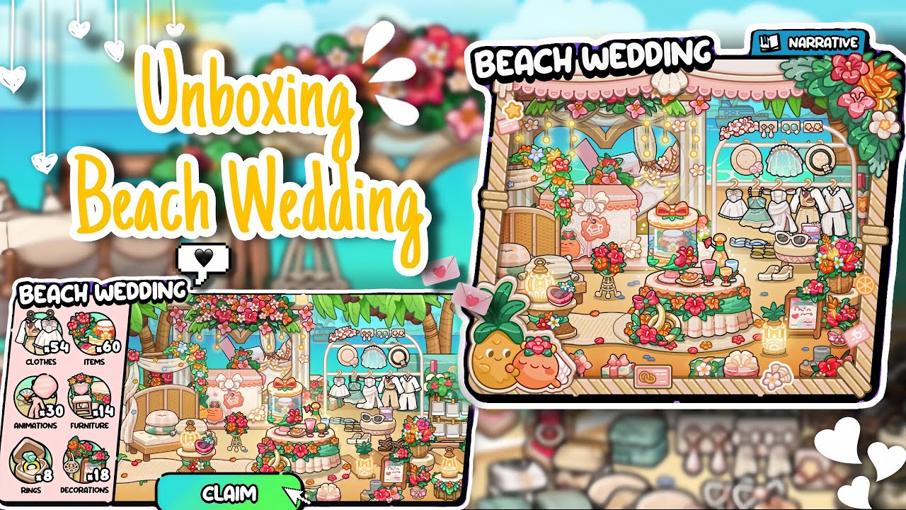 UNBOXING BEACH WEDDING | AVATAR WORLD | PAZU