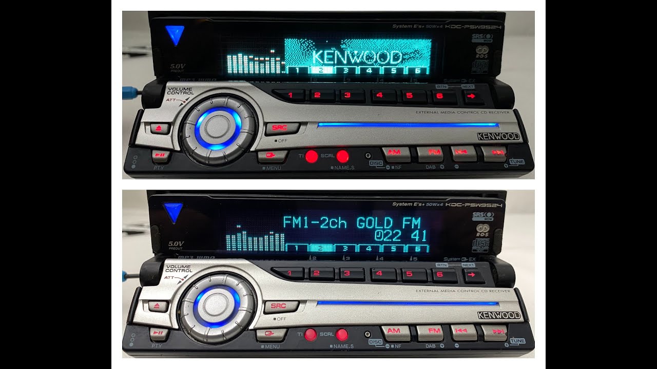 2000s Legend Kenwood KDC-PSW9524 Mask Car CD MP3 Radio Player - For Sale