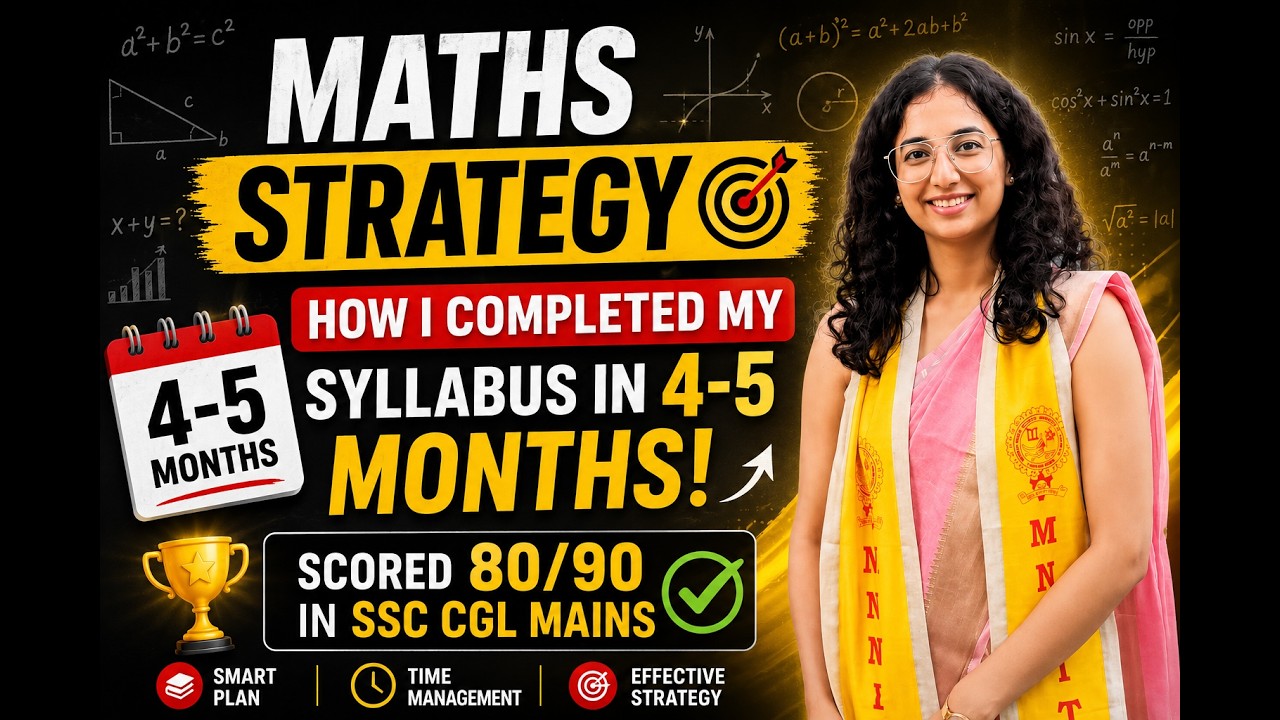 SSC CGL Maths Strategy | How I completed my syllabus in 4-5 Months 🔥
