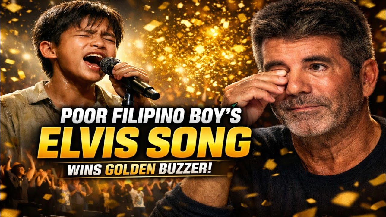 Poor Filipino Boy’s Elvis Song Wins Golden Buzzer on AGT | Simon Cowell Emotional | Inspiring Story