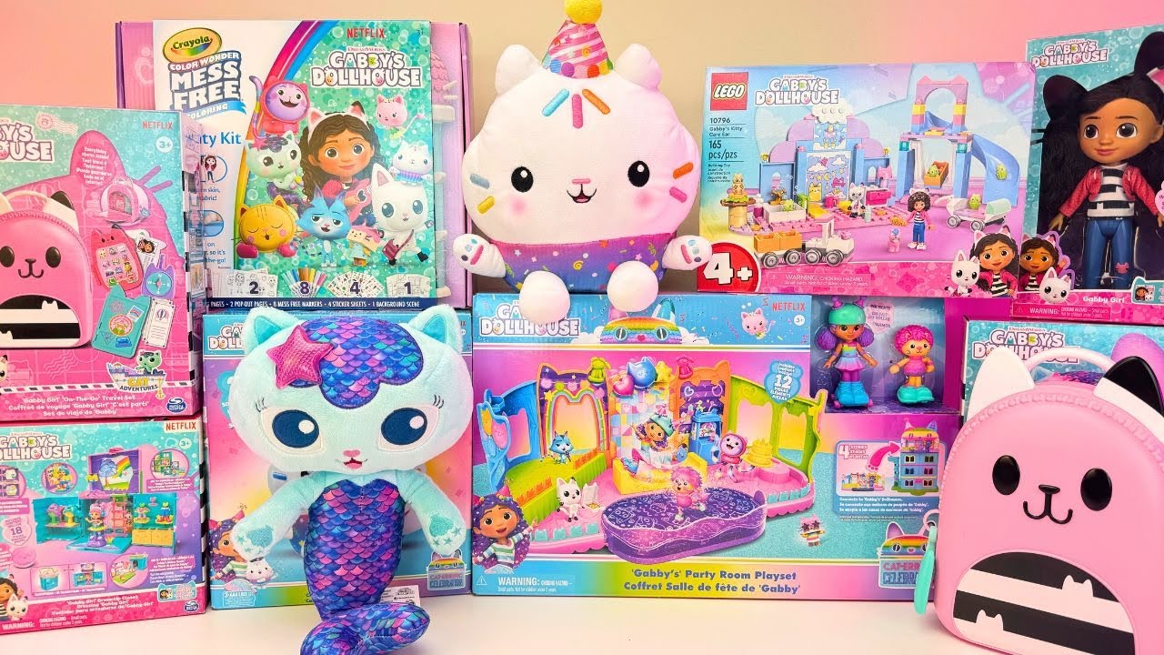 Gabby&rsquo;s Dollhouse Toys Collection On Netflix | Sprinkle Party Cakey Cat