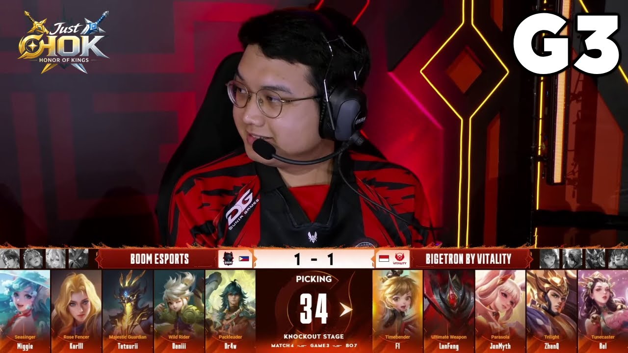 BTR vs BOOM - GAME 3 | KNOCKOUT STAGE DAY 2 | HOK Invitational Season 4