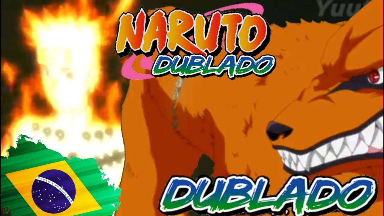 Naruto shippuden dublado Naruto vs kurama naruto libera modo de chakra da kurama adaptação dublagem