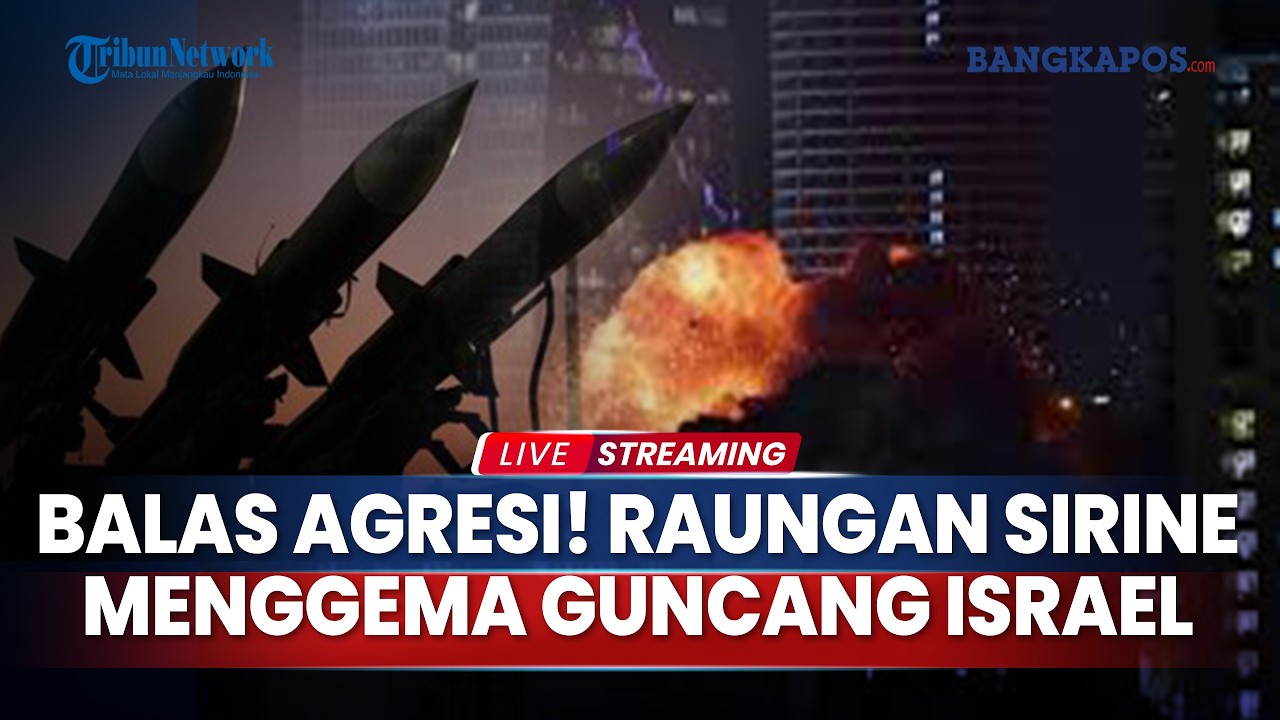 🔴Iran Balas Agresi Israel, Rudal Balasan Hujani Utara Israel, Sirene Meraung Warga Panik