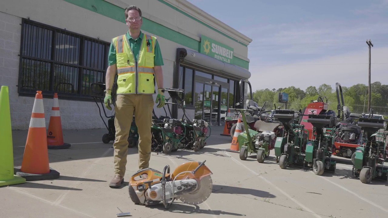 How to Use a Gas Cut Off Saw: Operation & Safety Tips | Sunbelt Rentals