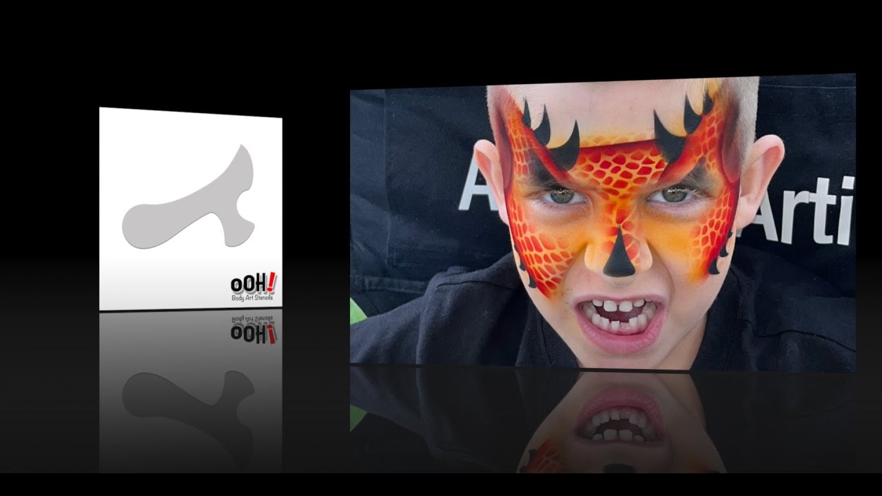 Monster Airbrush Face Paint with Ooh! Stencils