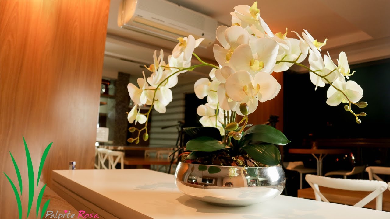 Como fazer vaso com orquídeas artificiais